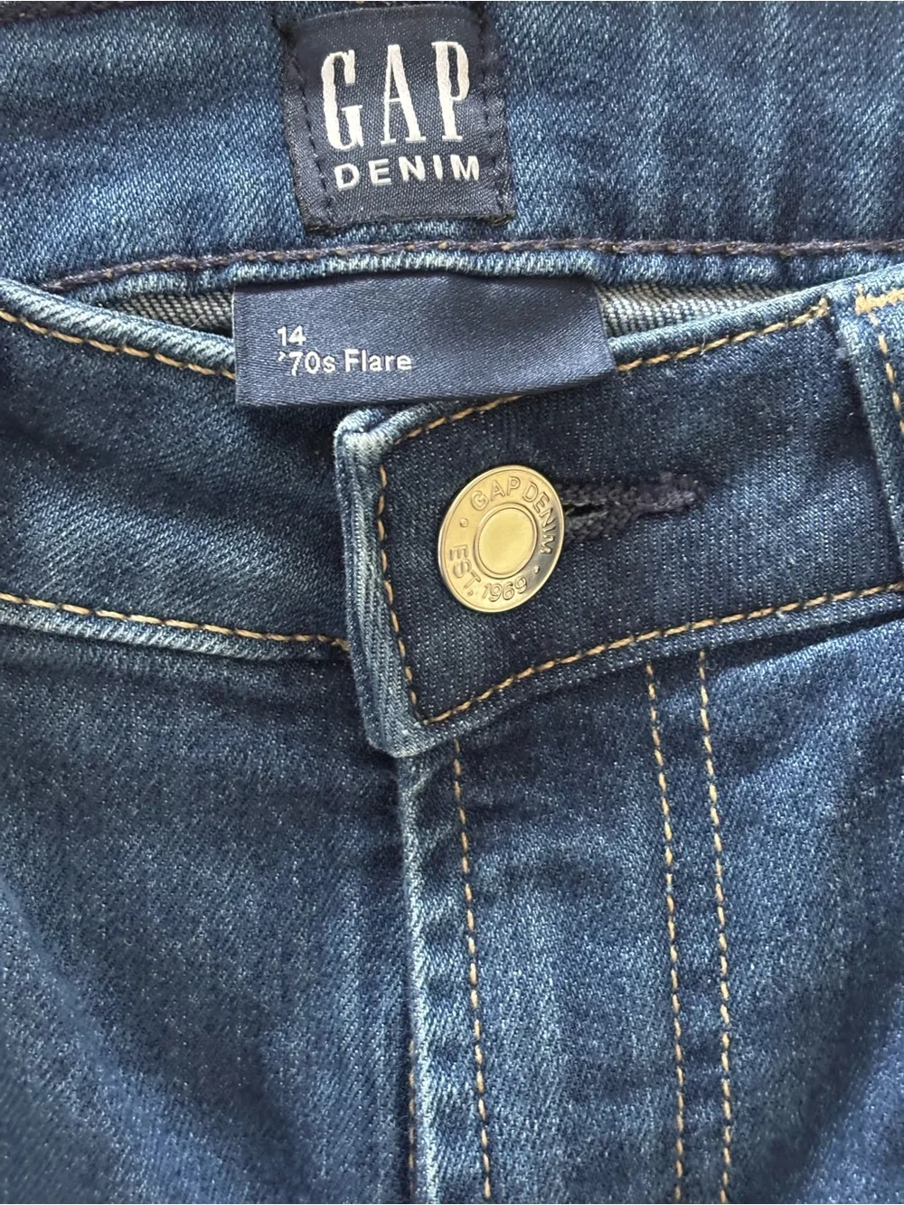GAP Dark Blue Studded Flare Jeans for Kids